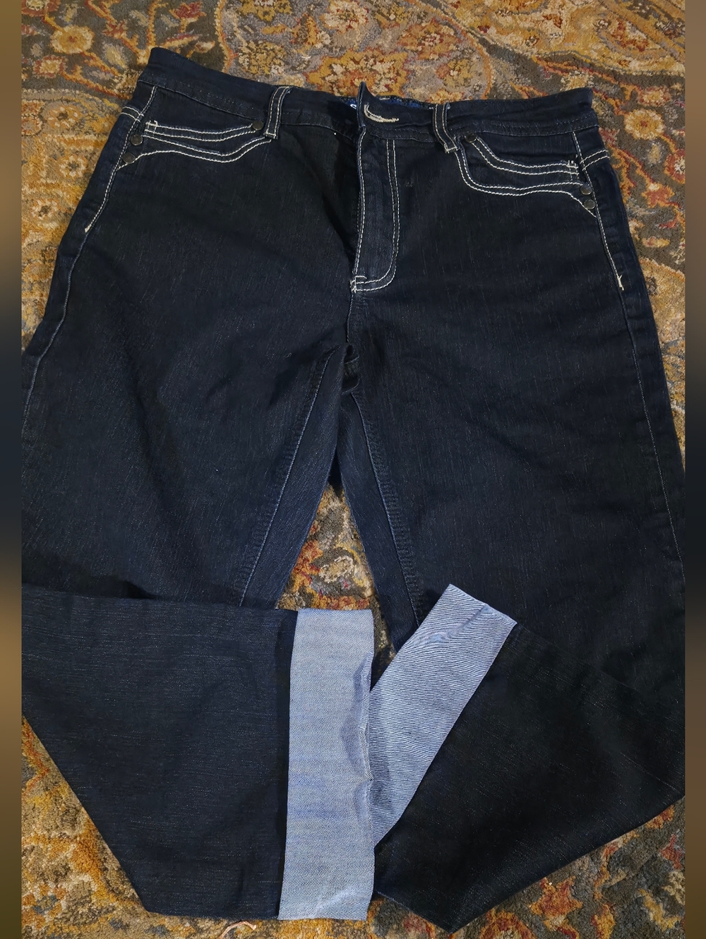 4/$67 Deal! Santana Women’s Dark Blue Jeans - Classic Cropped Fit